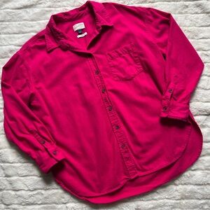 NWOT hot pink oversized flannel universal thread